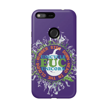 Unicycle Unicorn ring of Fire Tough Case - Durable phone case for EUC fans (purple)