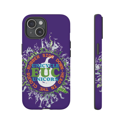 Unicycle Unicorn ring of Fire Tough Case - Durable phone case for EUC fans (purple)