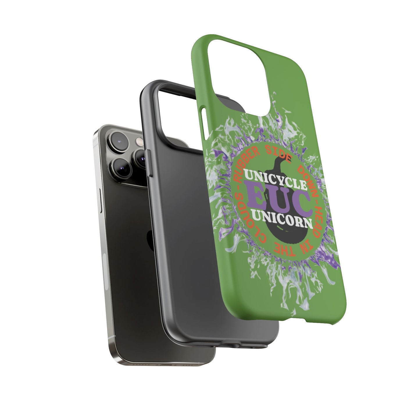 Unicycle Unicorn Purple ring of Fire Tough Case - Durable phone case for EUC fans