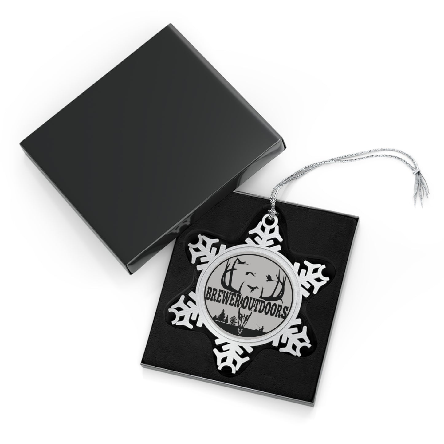 Pewter Brewer Outdoors Snowflake Ornament