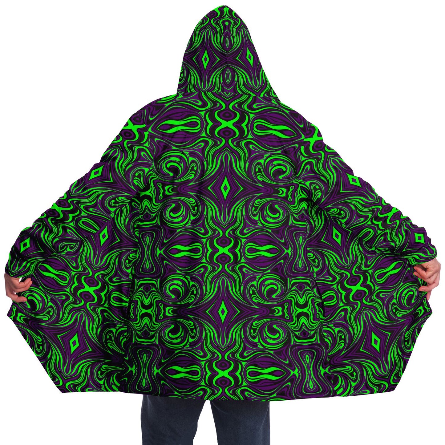 Unbranded Psychedelic Greeple Microfleece Cloak