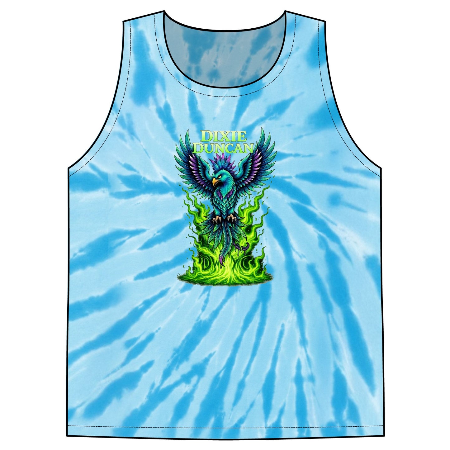 Unisex Tie-Dye Phoenix Tank Top
