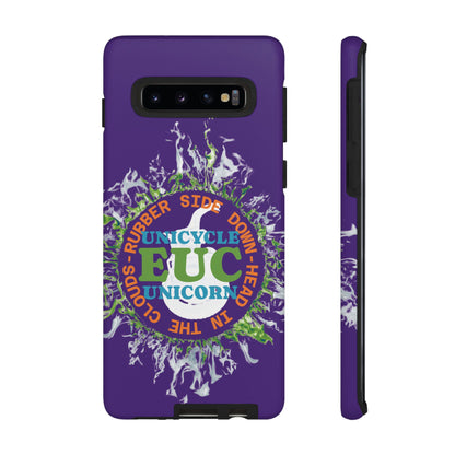 Unicycle Unicorn ring of Fire Tough Case - Durable phone case for EUC fans (purple)