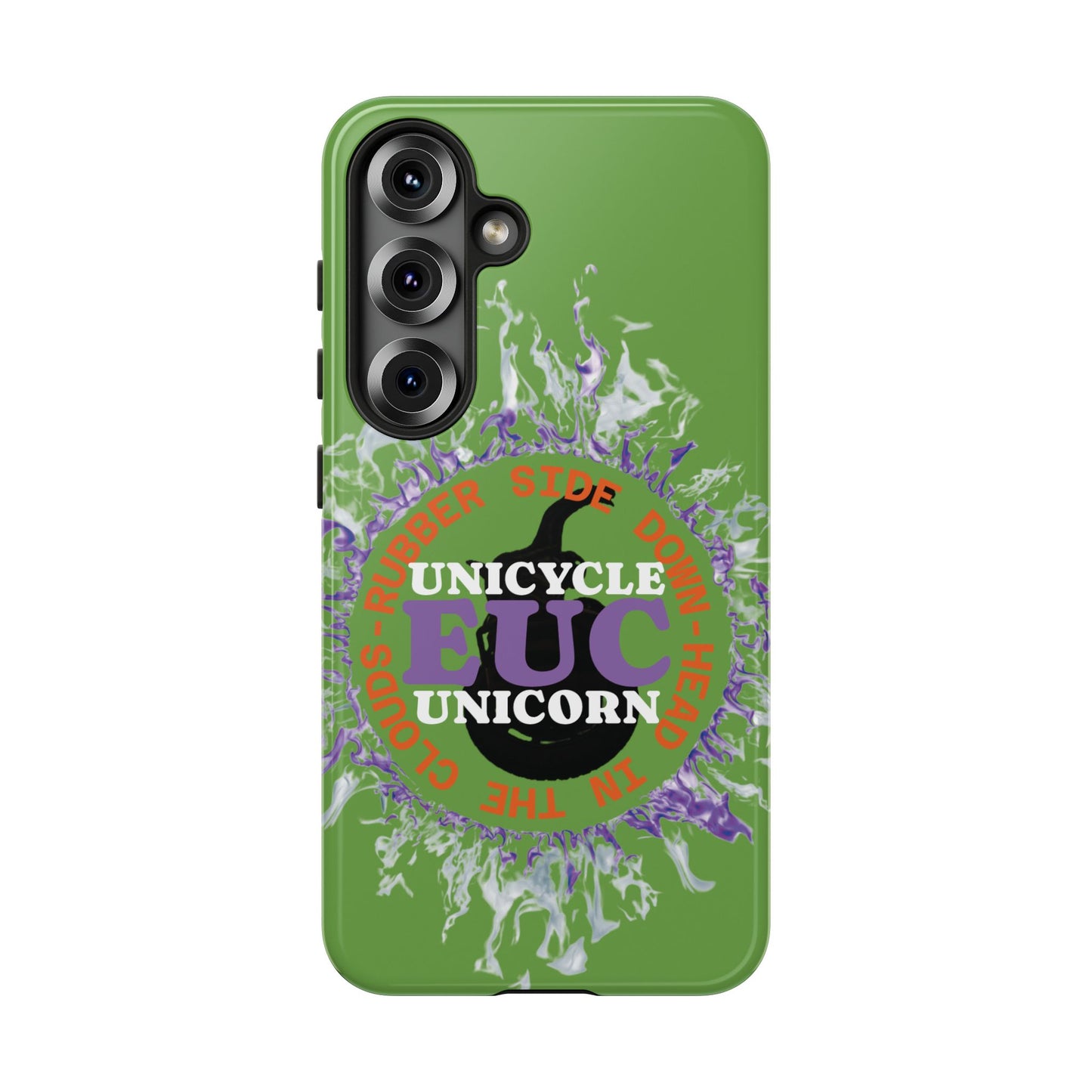 Unicycle Unicorn Purple ring of Fire Tough Case - Durable phone case for EUC fans