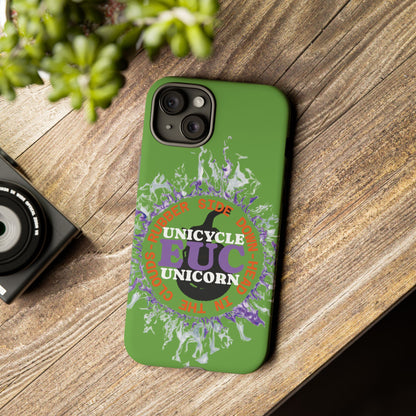 Unicycle Unicorn Purple ring of Fire Tough Case - Durable phone case for EUC fans