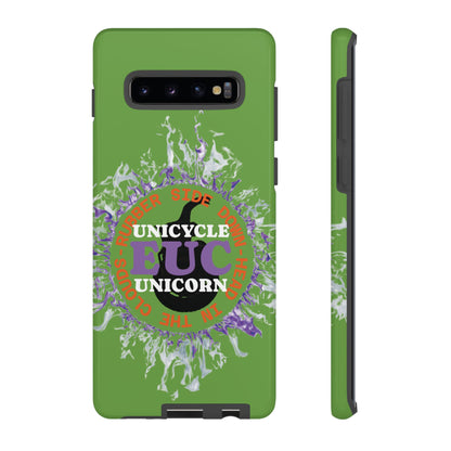 Unicycle Unicorn Purple ring of Fire Tough Case - Durable phone case for EUC fans