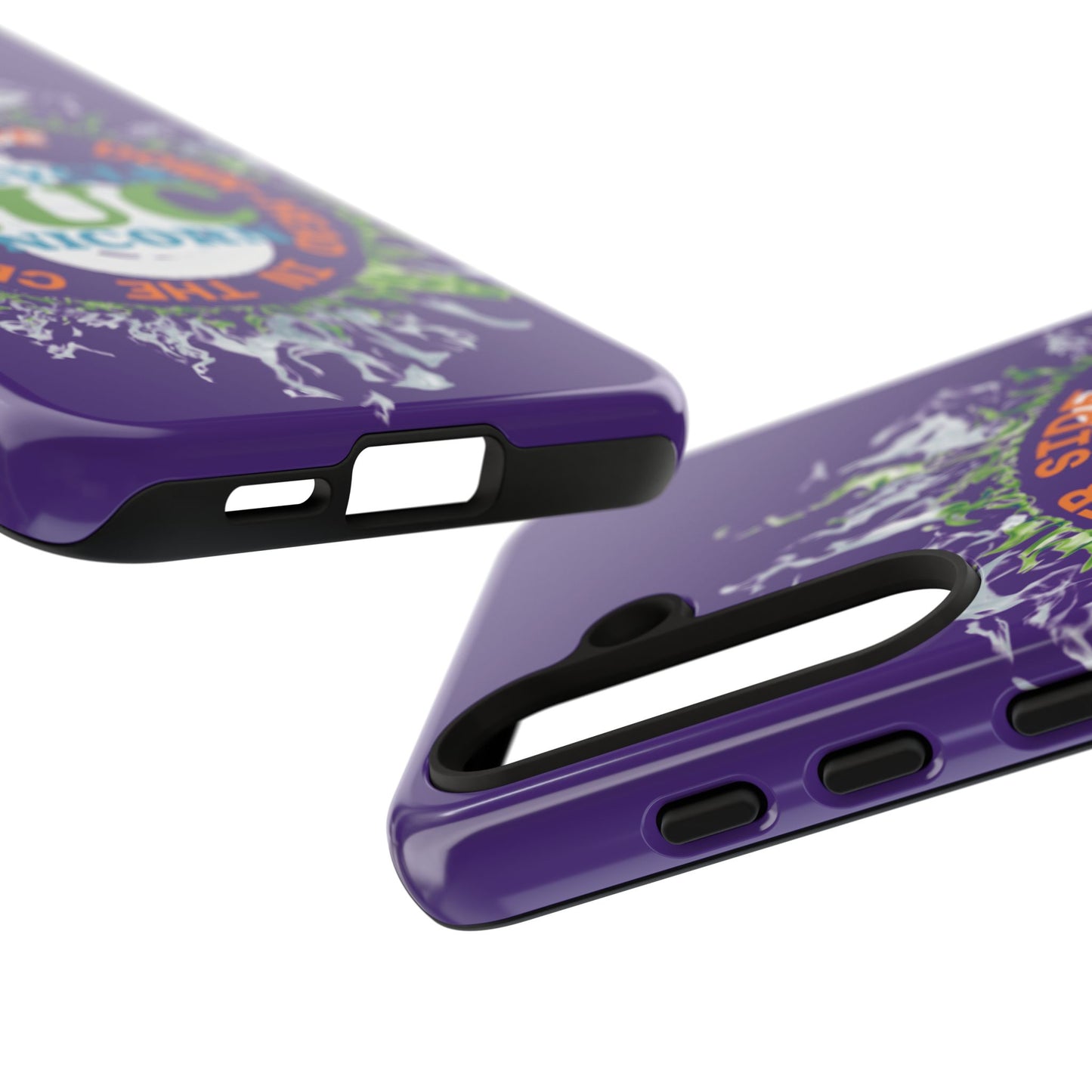 Unicycle Unicorn ring of Fire Tough Case - Durable phone case for EUC fans (purple)