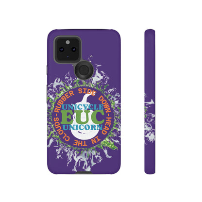 Unicycle Unicorn ring of Fire Tough Case - Durable phone case for EUC fans (purple)