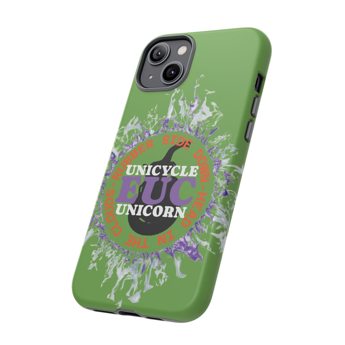 Unicycle Unicorn Purple ring of Fire Tough Case - Durable phone case for EUC fans